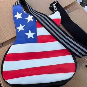 Patriotic Guitar-Shaped Bag with Stars and Stripes